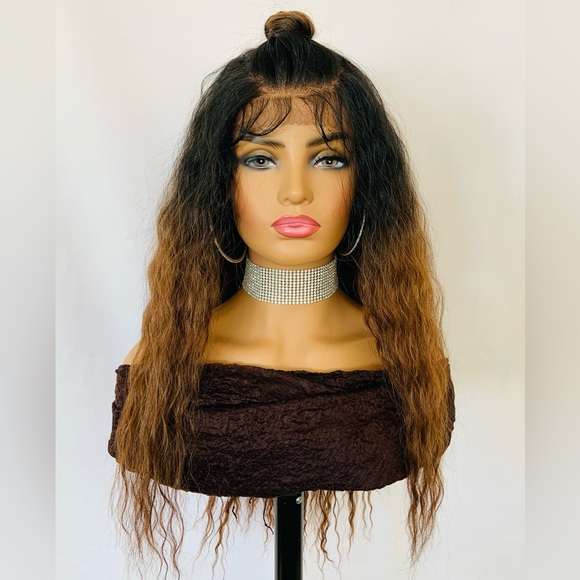 26” Ombre Brown 13x4 Lace Front Wig - Curling/Flat Iron Safe - Picture 11 of 14